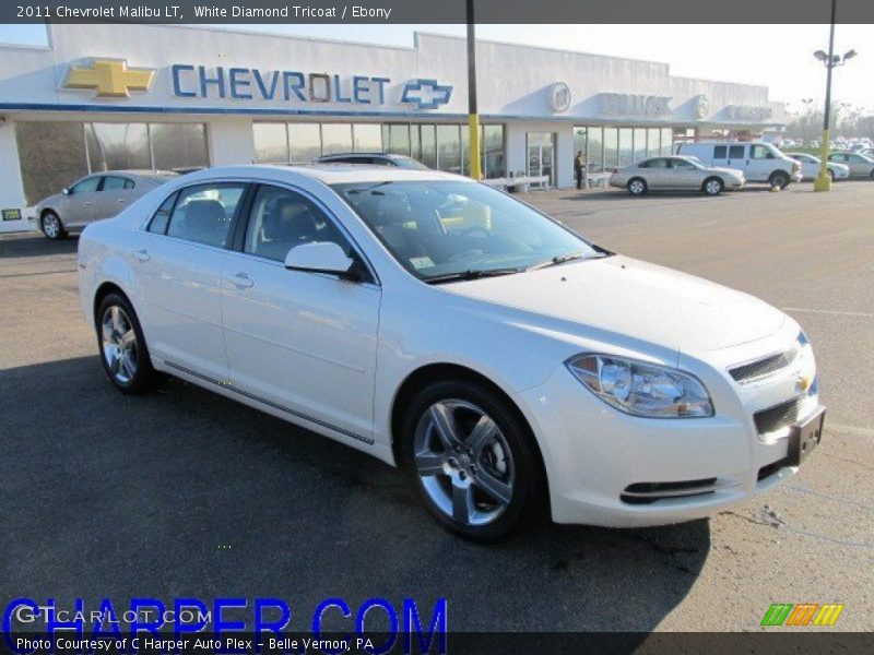 White Diamond Tricoat / Ebony 2011 Chevrolet Malibu LT
