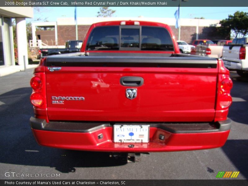 Inferno Red Crystal Pearl / Dark Khaki/Medium Khaki 2008 Dodge Dakota SLT Crew Cab