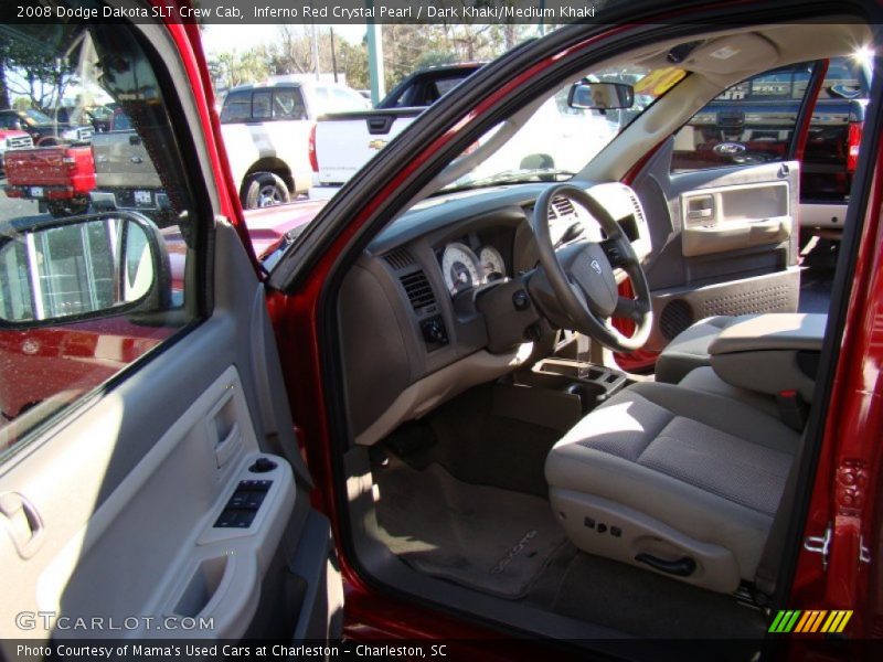 Inferno Red Crystal Pearl / Dark Khaki/Medium Khaki 2008 Dodge Dakota SLT Crew Cab