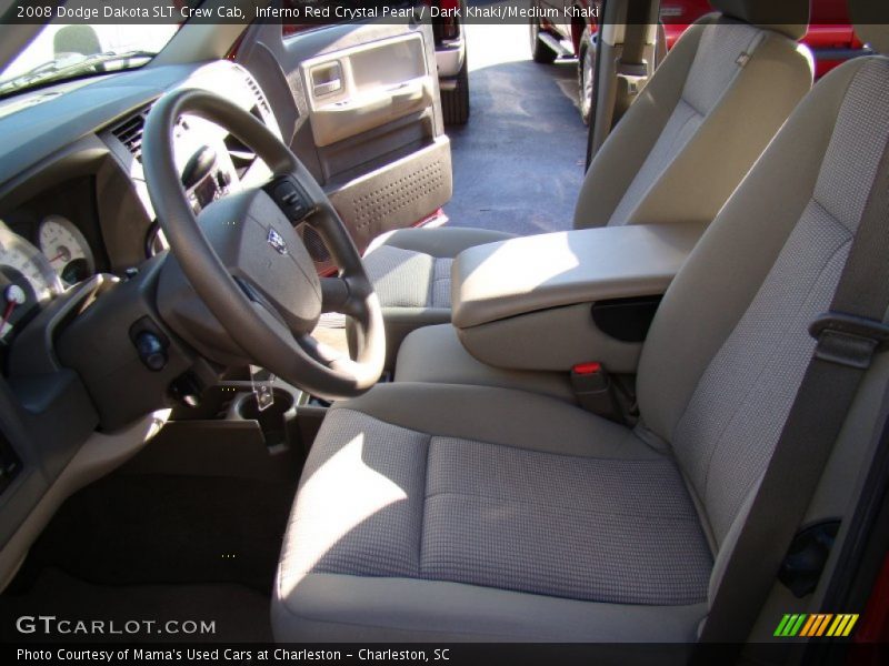 Inferno Red Crystal Pearl / Dark Khaki/Medium Khaki 2008 Dodge Dakota SLT Crew Cab