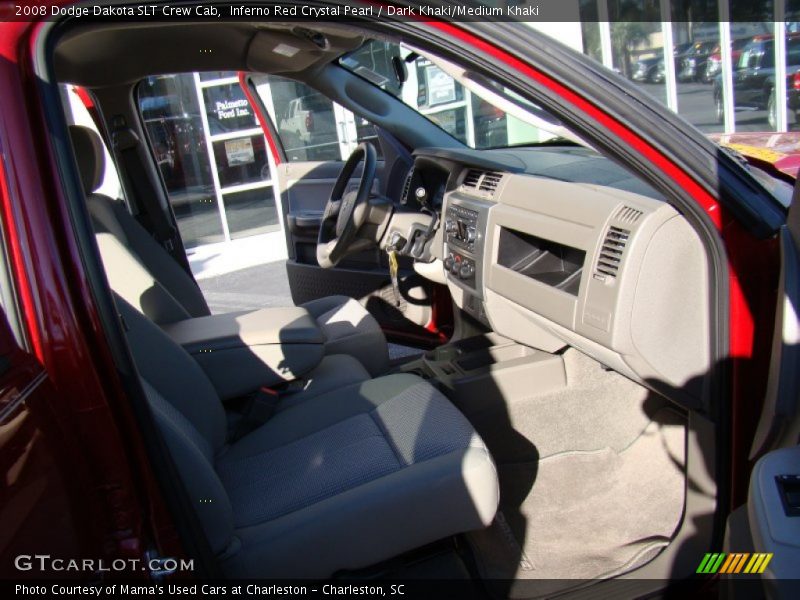 Inferno Red Crystal Pearl / Dark Khaki/Medium Khaki 2008 Dodge Dakota SLT Crew Cab