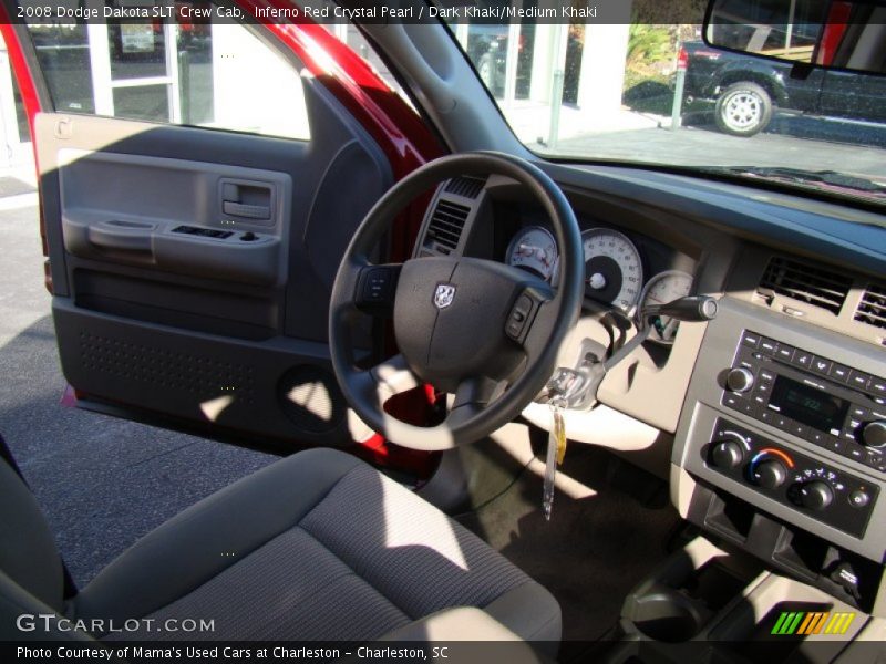 Inferno Red Crystal Pearl / Dark Khaki/Medium Khaki 2008 Dodge Dakota SLT Crew Cab