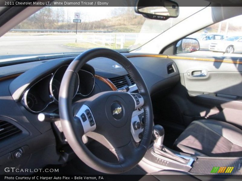 White Diamond Tricoat / Ebony 2011 Chevrolet Malibu LT