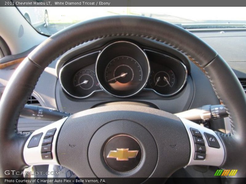 White Diamond Tricoat / Ebony 2011 Chevrolet Malibu LT