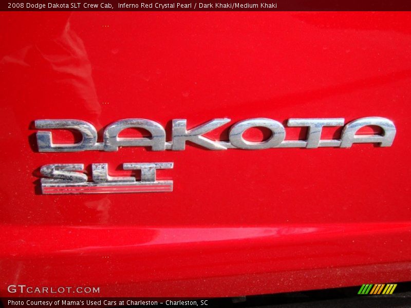 Inferno Red Crystal Pearl / Dark Khaki/Medium Khaki 2008 Dodge Dakota SLT Crew Cab