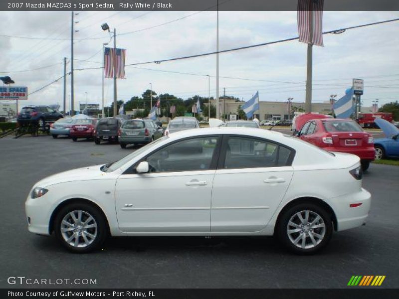 Rally White / Black 2007 Mazda MAZDA3 s Sport Sedan
