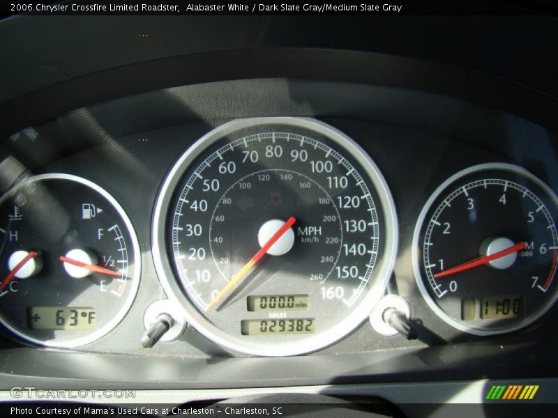 Alabaster White / Dark Slate Gray/Medium Slate Gray 2006 Chrysler Crossfire Limited Roadster