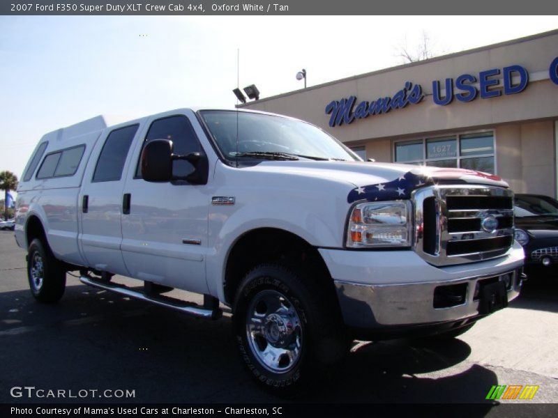 Oxford White / Tan 2007 Ford F350 Super Duty XLT Crew Cab 4x4