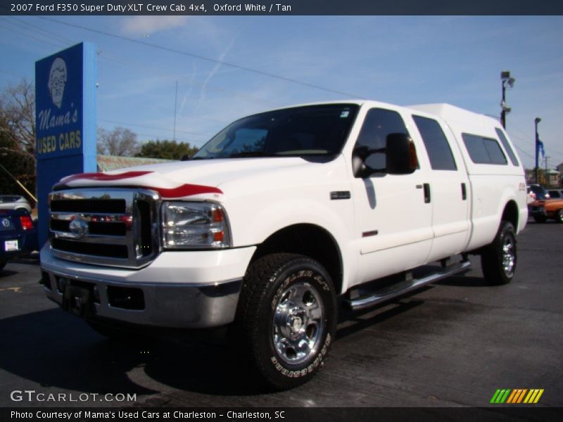 Oxford White / Tan 2007 Ford F350 Super Duty XLT Crew Cab 4x4