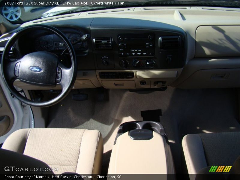 Oxford White / Tan 2007 Ford F350 Super Duty XLT Crew Cab 4x4