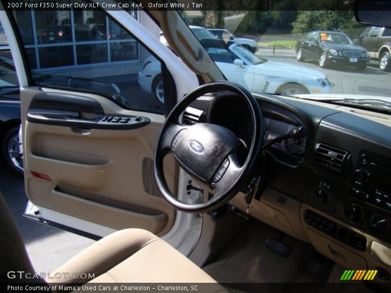 Oxford White / Tan 2007 Ford F350 Super Duty XLT Crew Cab 4x4