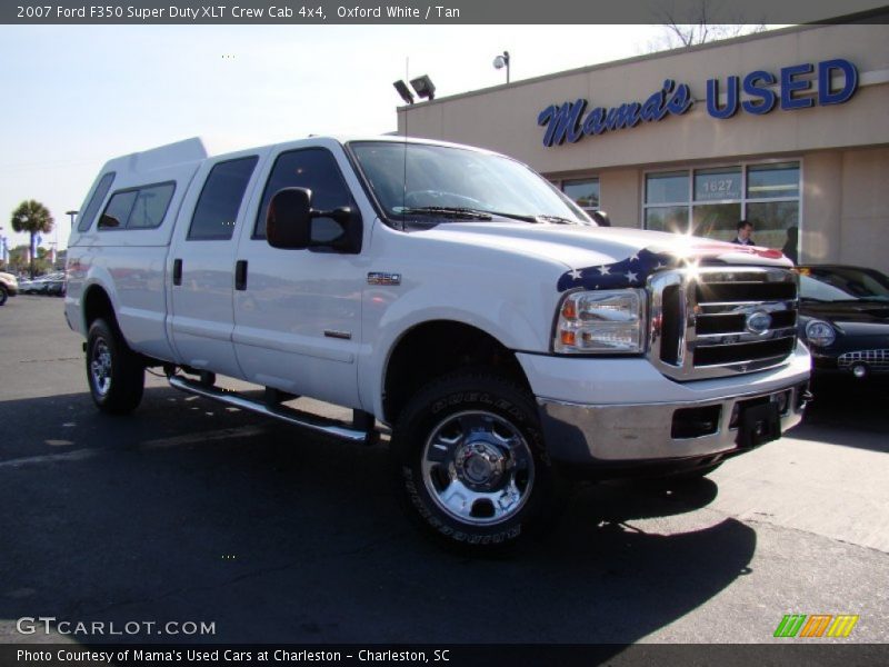 Oxford White / Tan 2007 Ford F350 Super Duty XLT Crew Cab 4x4