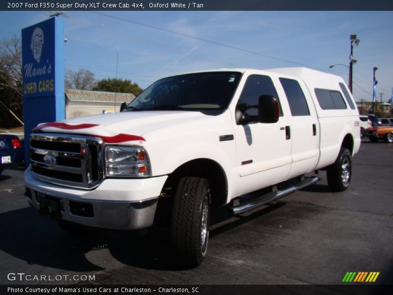 Oxford White / Tan 2007 Ford F350 Super Duty XLT Crew Cab 4x4