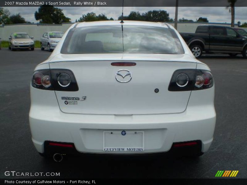 Rally White / Black 2007 Mazda MAZDA3 s Sport Sedan