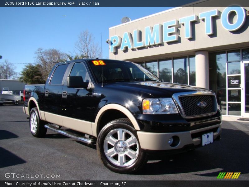 Black / Tan 2008 Ford F150 Lariat SuperCrew 4x4