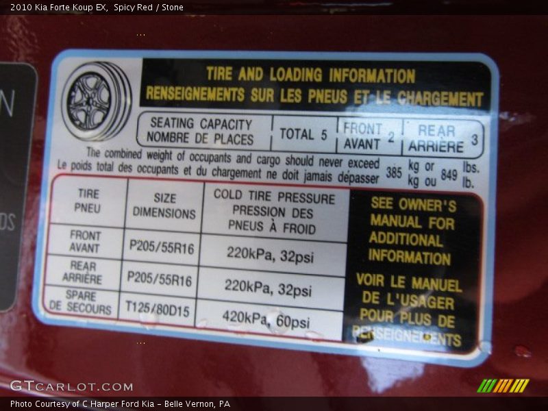 Spicy Red / Stone 2010 Kia Forte Koup EX