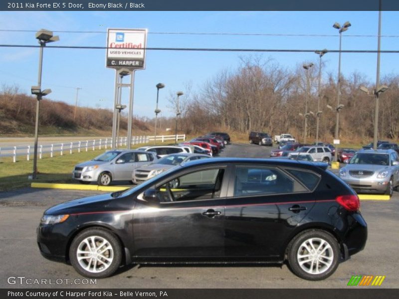Ebony Black / Black 2011 Kia Forte EX 5 Door