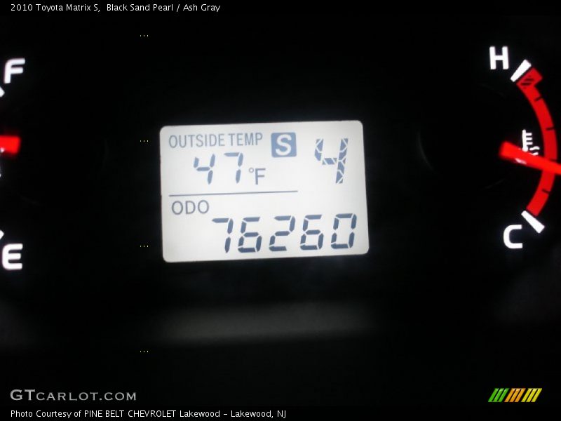 Black Sand Pearl / Ash Gray 2010 Toyota Matrix S