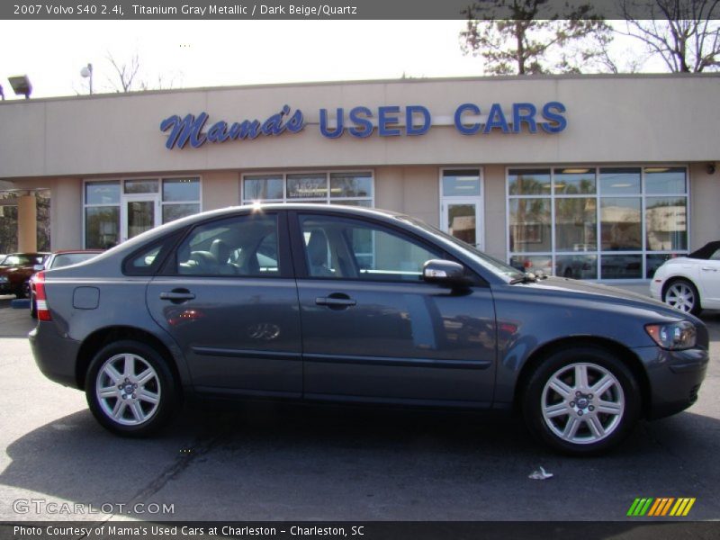 Titanium Gray Metallic / Dark Beige/Quartz 2007 Volvo S40 2.4i