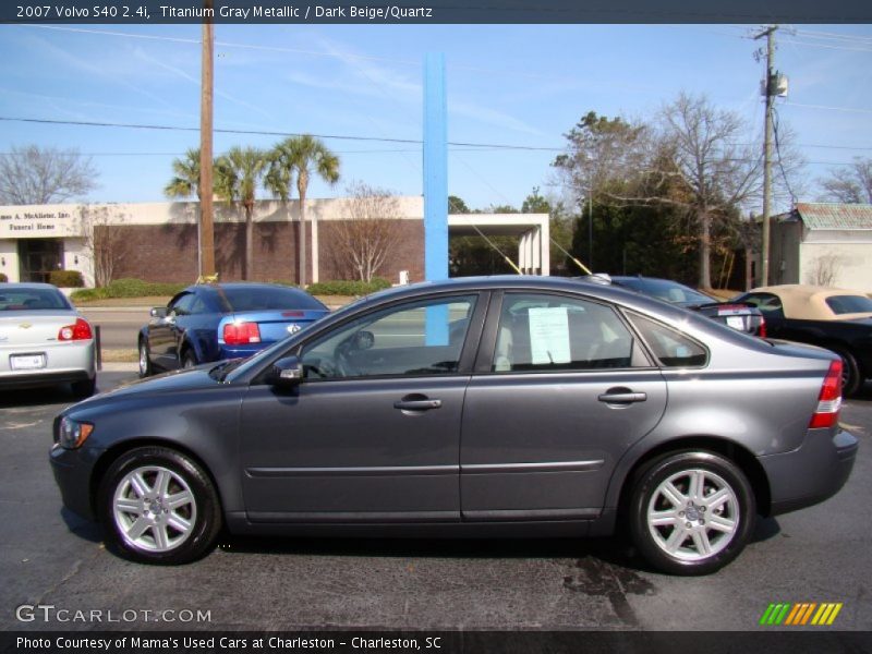 Titanium Gray Metallic / Dark Beige/Quartz 2007 Volvo S40 2.4i