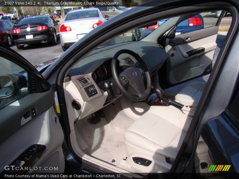 Titanium Gray Metallic / Dark Beige/Quartz 2007 Volvo S40 2.4i