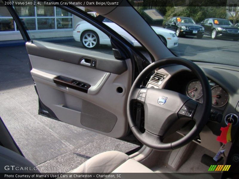 Titanium Gray Metallic / Dark Beige/Quartz 2007 Volvo S40 2.4i