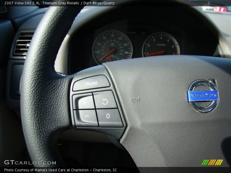 Titanium Gray Metallic / Dark Beige/Quartz 2007 Volvo S40 2.4i