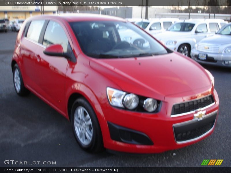 Victory Red / Jet Black/Dark Titanium 2012 Chevrolet Sonic LT Hatch