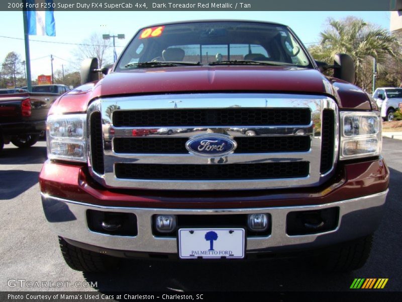Dark Toreador Red Metallic / Tan 2006 Ford F250 Super Duty FX4 SuperCab 4x4