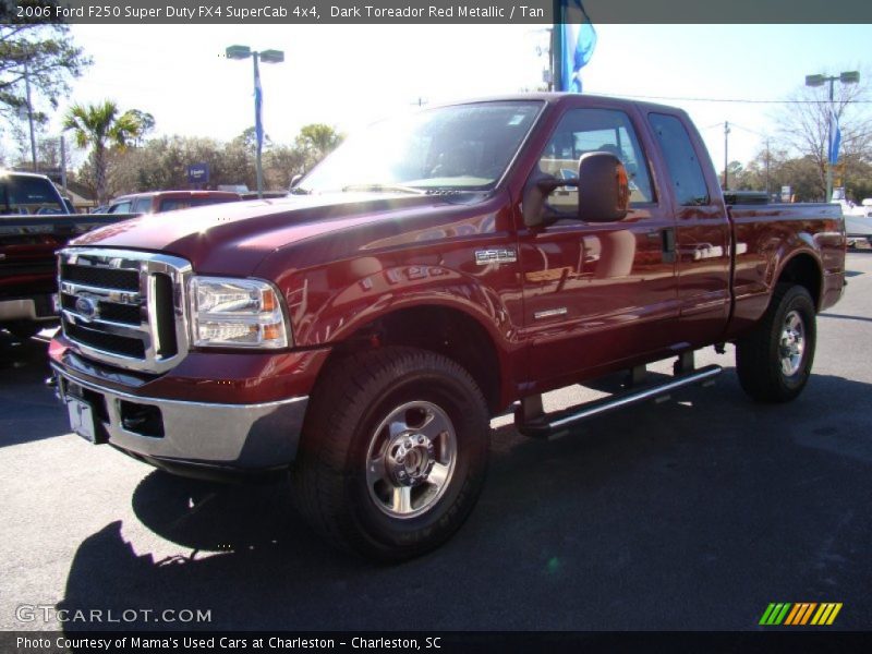 Dark Toreador Red Metallic / Tan 2006 Ford F250 Super Duty FX4 SuperCab 4x4