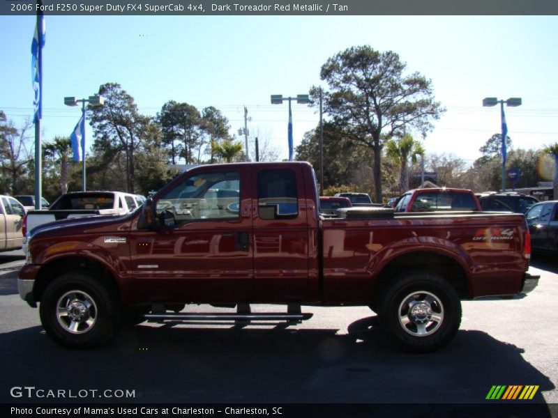 Dark Toreador Red Metallic / Tan 2006 Ford F250 Super Duty FX4 SuperCab 4x4