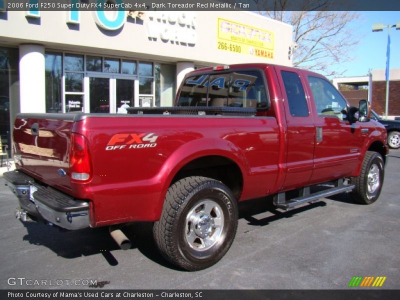 Dark Toreador Red Metallic / Tan 2006 Ford F250 Super Duty FX4 SuperCab 4x4