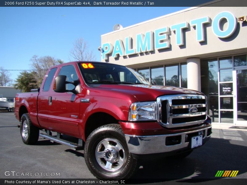Dark Toreador Red Metallic / Tan 2006 Ford F250 Super Duty FX4 SuperCab 4x4