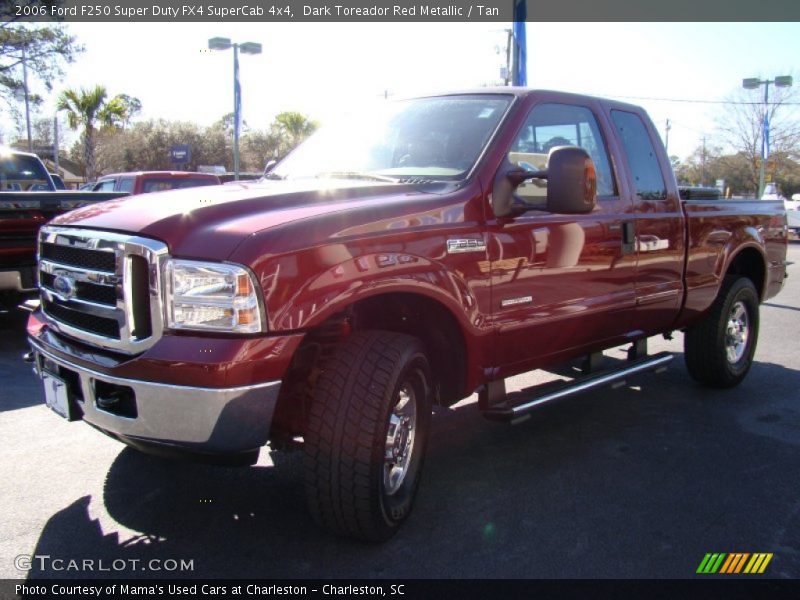 Dark Toreador Red Metallic / Tan 2006 Ford F250 Super Duty FX4 SuperCab 4x4