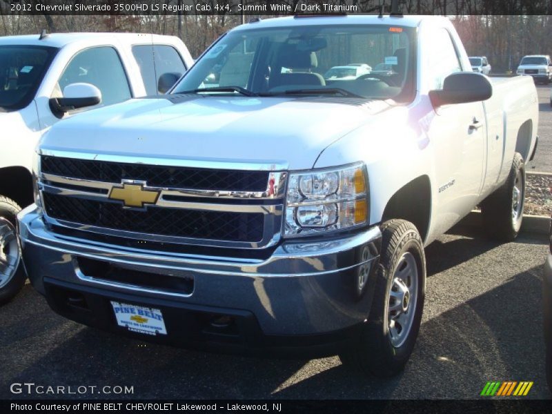 Summit White / Dark Titanium 2012 Chevrolet Silverado 3500HD LS Regular Cab 4x4