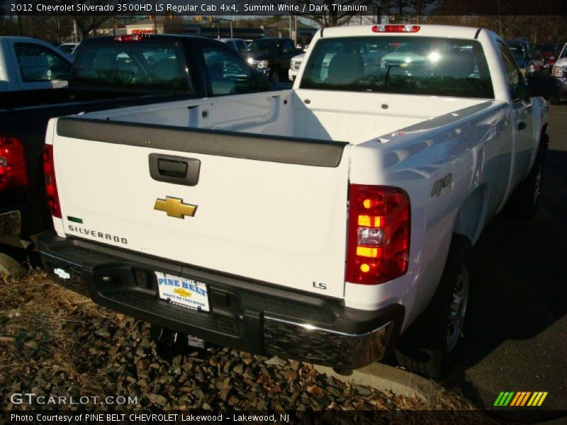 Summit White / Dark Titanium 2012 Chevrolet Silverado 3500HD LS Regular Cab 4x4