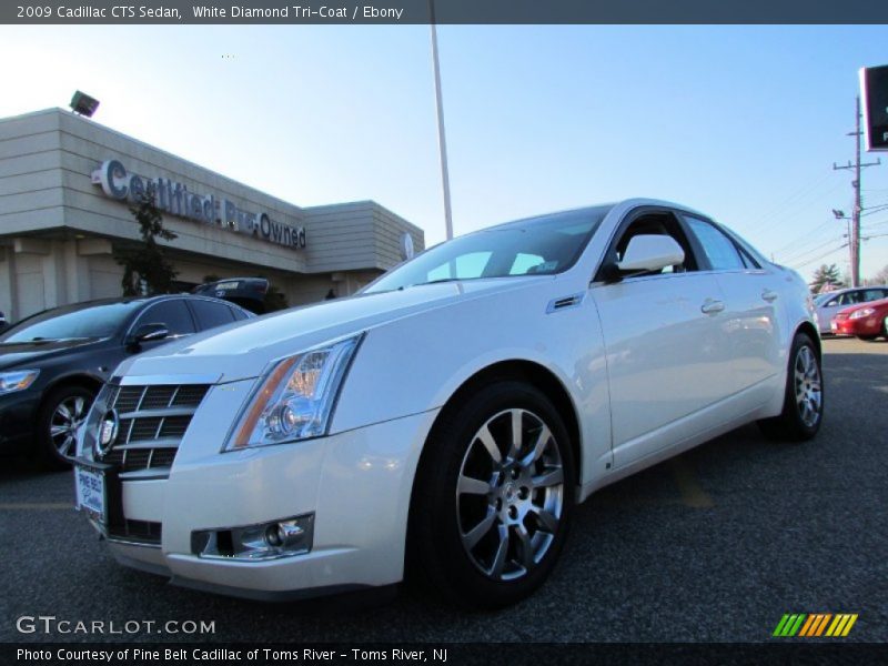 White Diamond Tri-Coat / Ebony 2009 Cadillac CTS Sedan