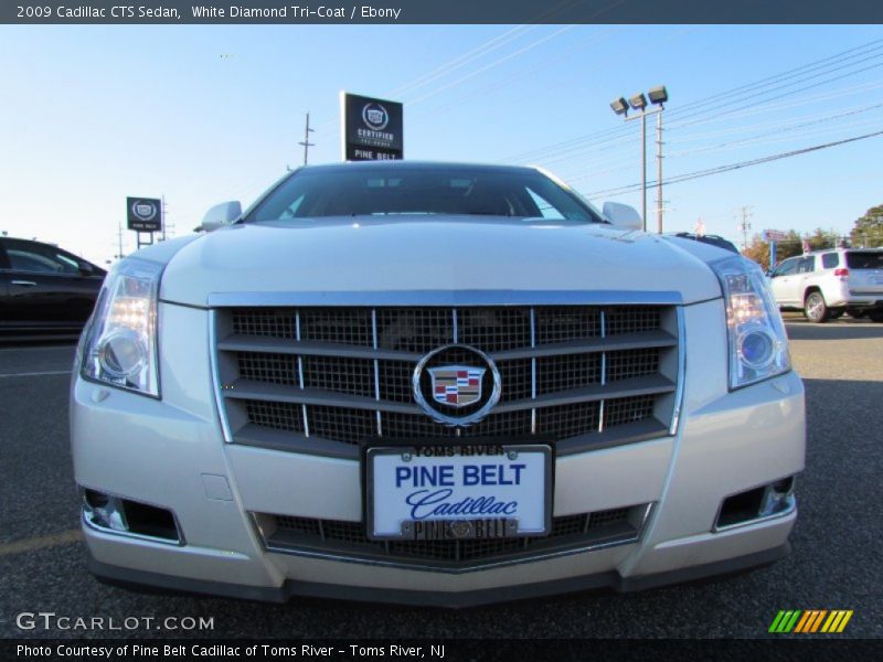 White Diamond Tri-Coat / Ebony 2009 Cadillac CTS Sedan