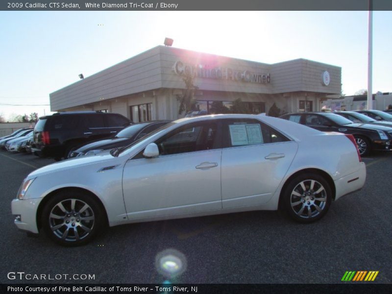 White Diamond Tri-Coat / Ebony 2009 Cadillac CTS Sedan