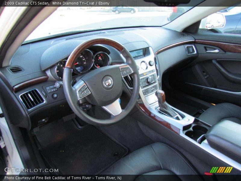 White Diamond Tri-Coat / Ebony 2009 Cadillac CTS Sedan