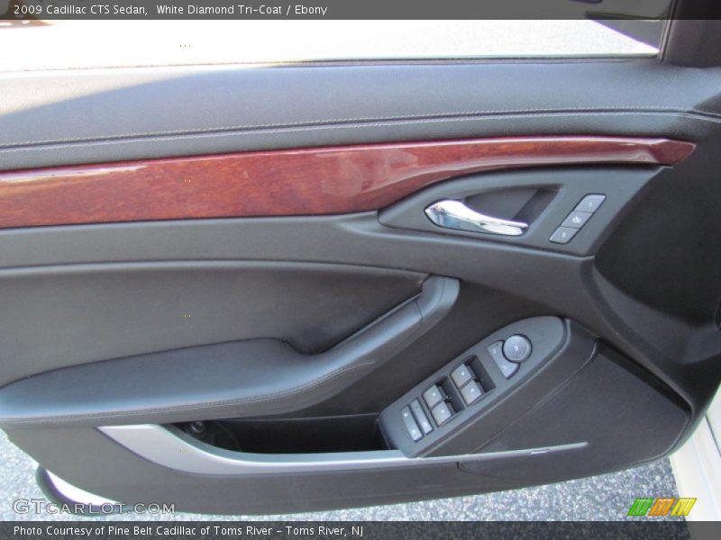 White Diamond Tri-Coat / Ebony 2009 Cadillac CTS Sedan