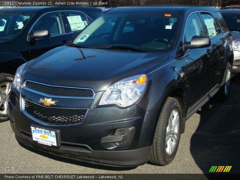 Ashen Gray Metallic / Jet Black 2012 Chevrolet Equinox LS