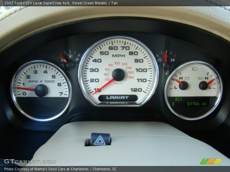 Forest Green Metallic / Tan 2007 Ford F150 Lariat SuperCrew 4x4