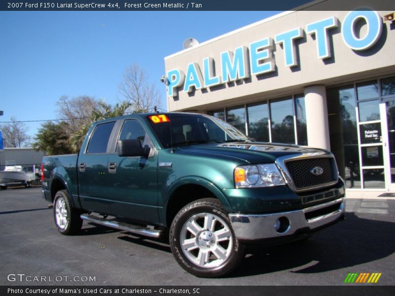 Forest Green Metallic / Tan 2007 Ford F150 Lariat SuperCrew 4x4