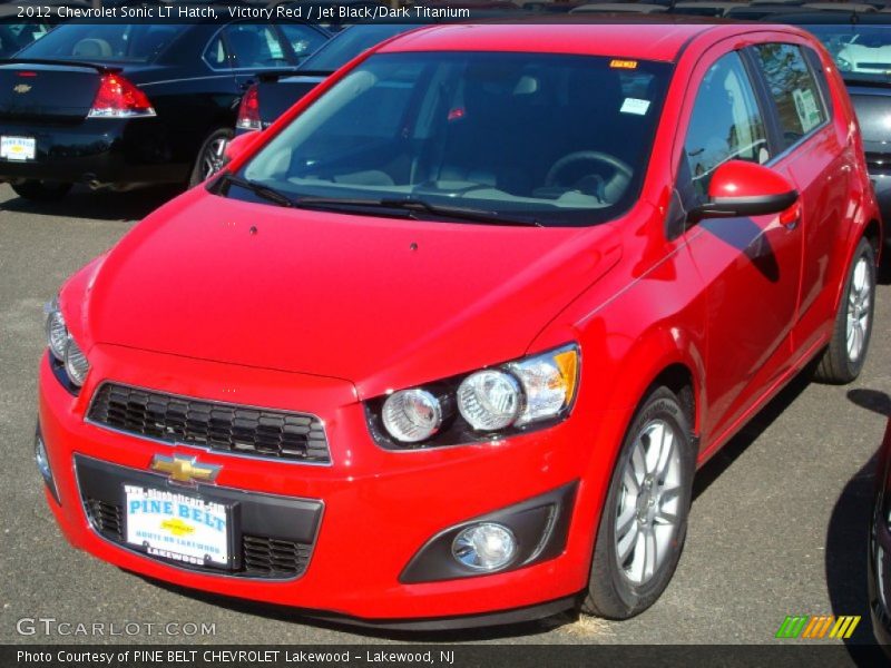 Victory Red / Jet Black/Dark Titanium 2012 Chevrolet Sonic LT Hatch