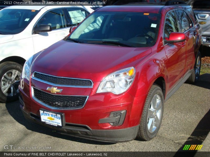 Cardinal Red Metallic / Jet Black 2012 Chevrolet Equinox LT AWD