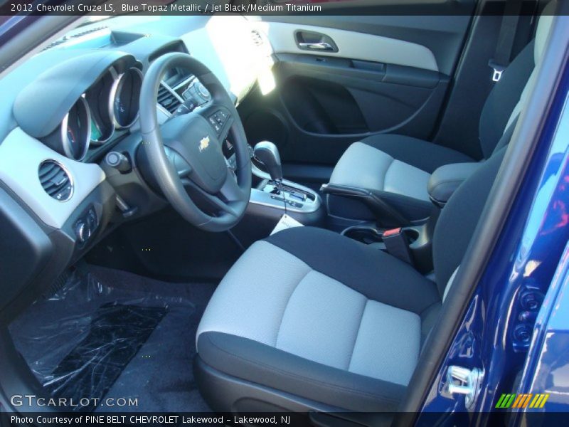 Blue Topaz Metallic / Jet Black/Medium Titanium 2012 Chevrolet Cruze LS
