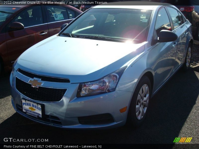 Ice Blue Metallic / Jet Black/Medium Titanium 2012 Chevrolet Cruze LS