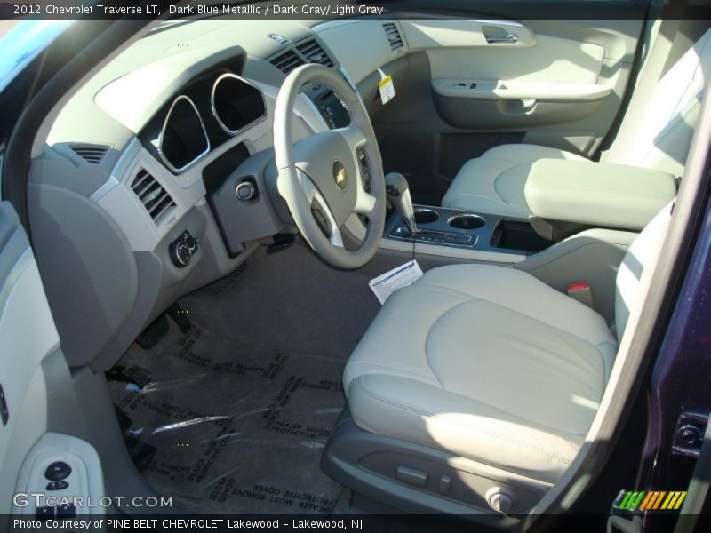 Dark Blue Metallic / Dark Gray/Light Gray 2012 Chevrolet Traverse LT