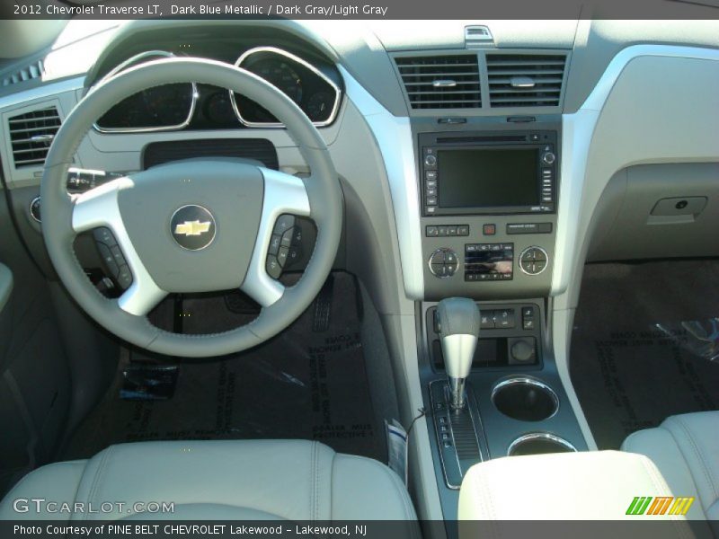 Dark Blue Metallic / Dark Gray/Light Gray 2012 Chevrolet Traverse LT
